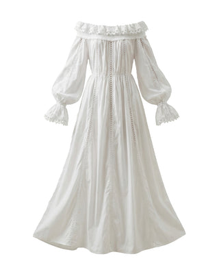 ABITO LUNGO OFF-SHOULDER IN COTONE