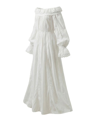ABITO LUNGO OFF-SHOULDER IN COTONE
