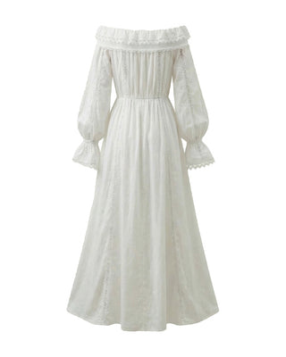 ABITO LUNGO OFF-SHOULDER IN COTONE
