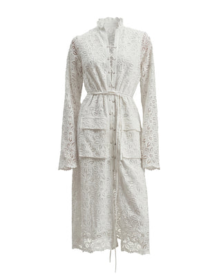 ABITO MIDI IN PIZZO MACRAME'