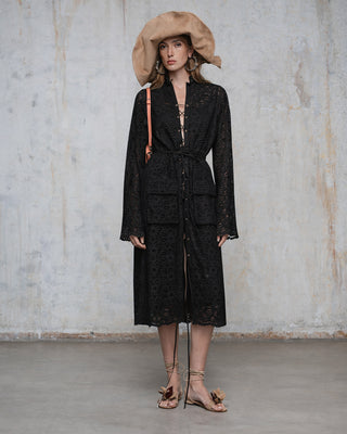 ABITO MIDI IN PIZZO MACRAME'