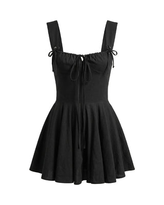 ABITO MINI IN CADY CON BUSTIER BLACK