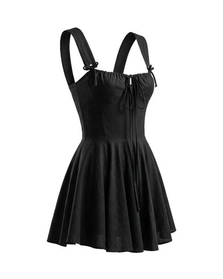ABITO MINI IN CADY CON BUSTIER BLACK