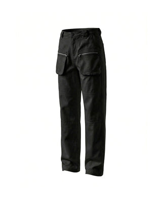 PANTALONE CARGO IN COTONE DARK BLACK