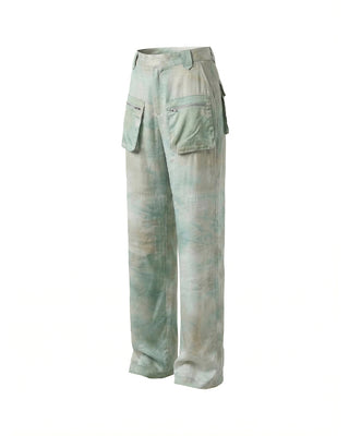 PANTALONE CARGO IN COTONE TIE DYE