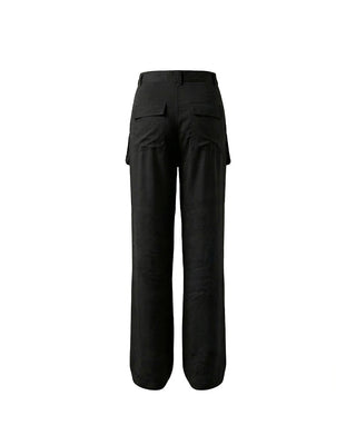 PANTALONE CARGO IN COTONE DARK BLACK