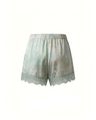 SHORTS TIE-DYE IN VISCOSA CON INSERTI IN PIZZO - TIE DYE