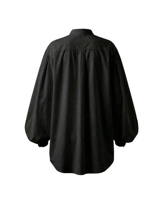 CAMICIA SMOKING IN COTONE DARK BLACK
