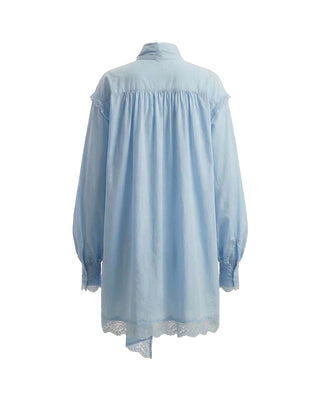 ABITO CHEMISIER IN COTONE CON PIZZO