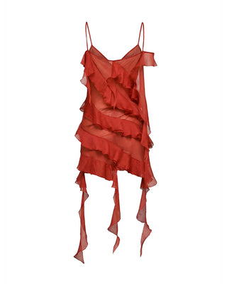 ABITO MINI OFF-SHOULDER IN CREPONNE CON BALZE ASIMMETRICHE
