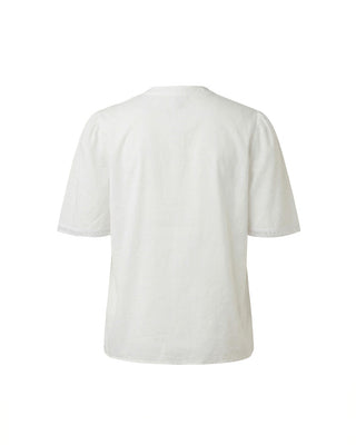 CAMICIA CON ROUCHES E INSERTI IN PIZZO