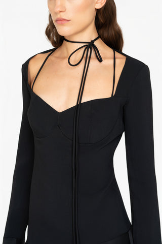 MINIDRESS WITH SQUARE NECKLINE