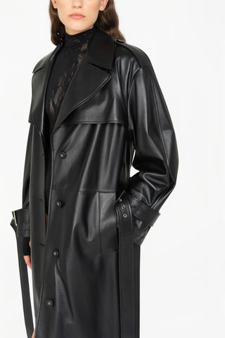 LEATHER TRENCH COAT