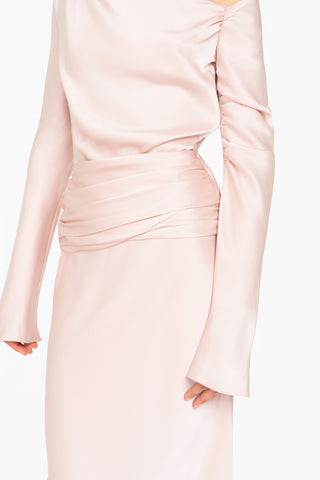 ONE-SHOULDER MIDI DRESS