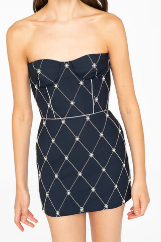 MINIDRESS BUSTIER CHECK