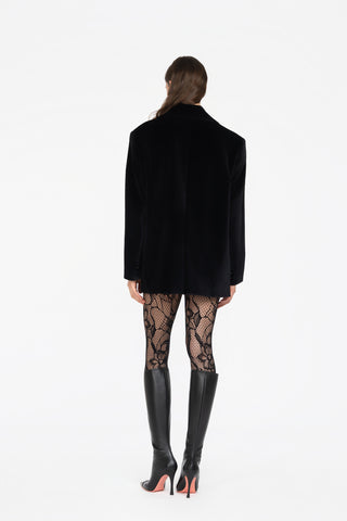 OVERSIZED VELVET BLAZER