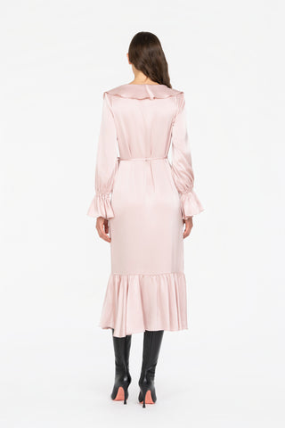 MIDI DRESS WITH RUFFLES