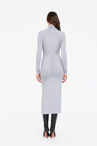 LONG JERSEY DRESS WITH GRIPPING