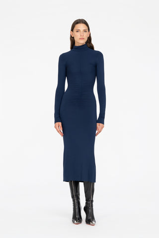 LONG JERSEY DRESS WITH GRIPPING