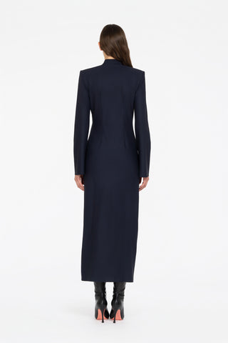 STRETCH WOOL MIDI DRESS