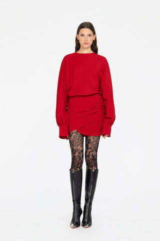 MINIDRESS WITH CROSSED SKIRT