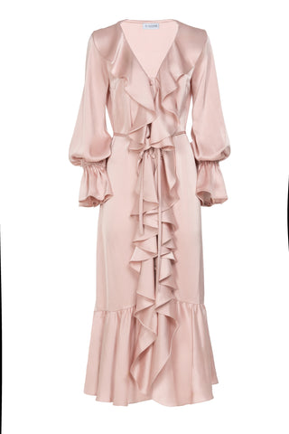 MIDI DRESS WITH RUFFLES