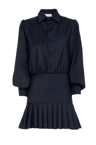 WOOL SHIRT MINIDRESS