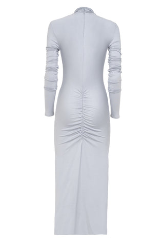 LONG JERSEY DRESS WITH GRIPPING
