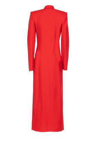 STRETCH WOOL MIDI DRESS
