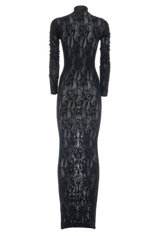 LONG SEAMLESS FLORAL DRESS