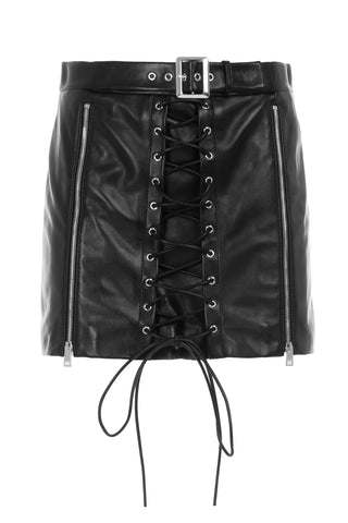 LEATHER MINI SKIRT