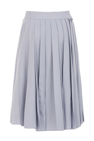 PLEATED WOOL MIDI SKIRT