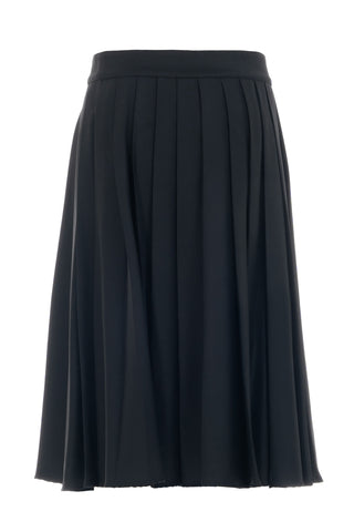 PLEATED WOOL MIDI SKIRT