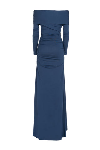 ABITO LUNGO OFF-SHOULDER IN VISCOSA