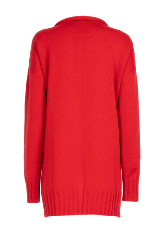 LONG WOOL AND CASHMERE CARDIGAN