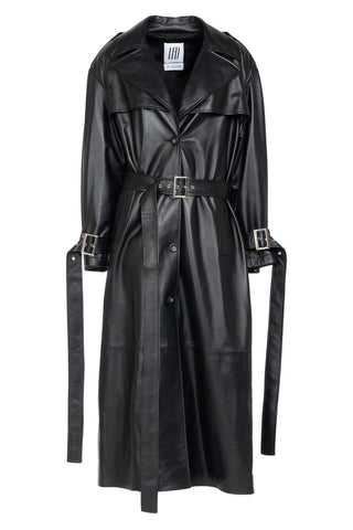 LEATHER TRENCH COAT