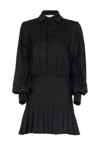 WOOL SHIRT MINIDRESS